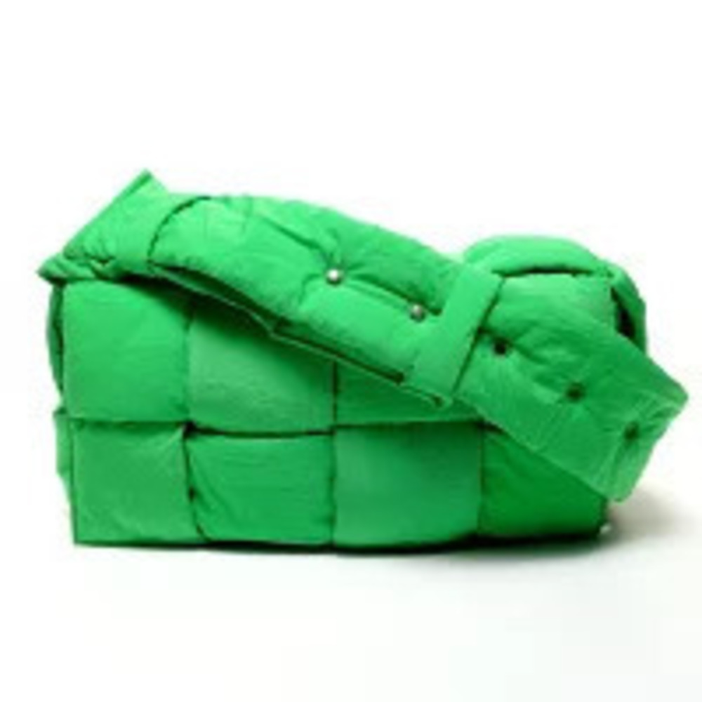 Bottega Veneta Candy Cassette Intrecciato Shoulder Bag Green